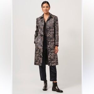 KIM ROGERS 3p Black Jacquard Jacket 12 Skirt 10 Silk Tank L Suit Set $175 lcsr